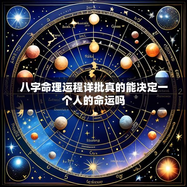 八字命理运程详批真的能决定一个人的命运吗