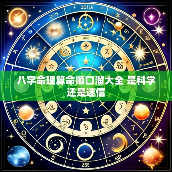 八字命理算命顺口溜大全 是科学还是迷信