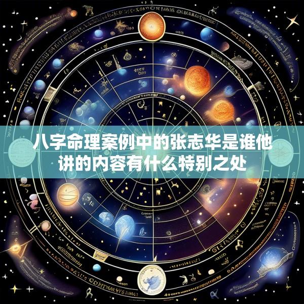 八字命理案例中的张志华是谁他讲的内容有什么特别之处