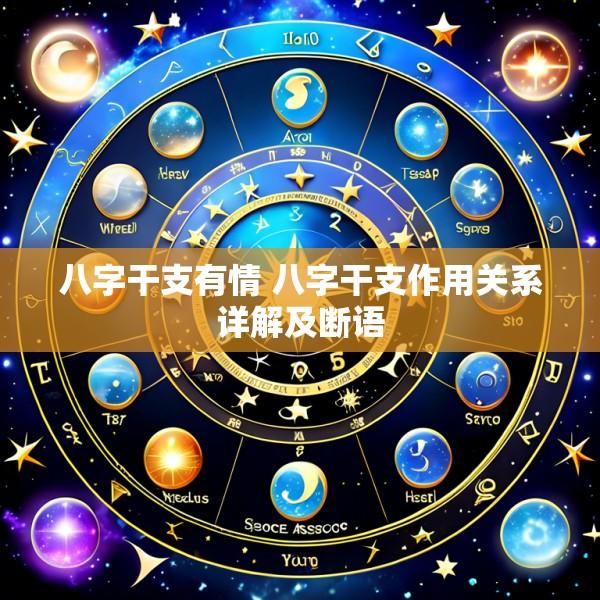八字干支有情 八字干支作用关系详解及断语