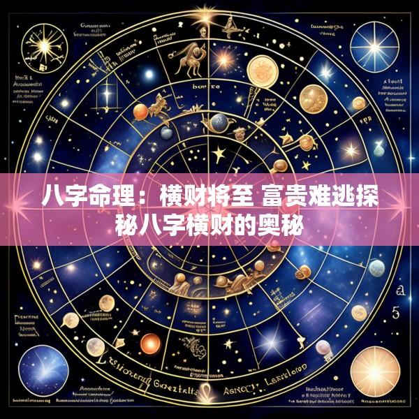 八字命理：横财将至 富贵难逃探秘八字横财的奥秘