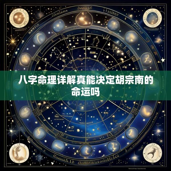 八字命理详解真能决定胡宗南的命运吗