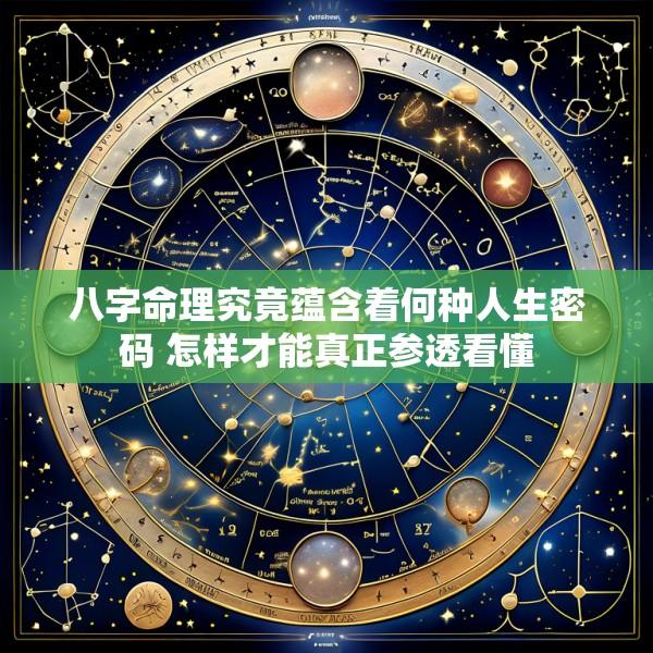 八字命理究竟蕴含着何种人生密码 怎样才能真正参透看懂