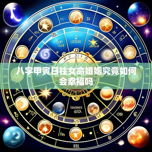 八字甲寅日柱女命婚姻究竟如何会幸福吗