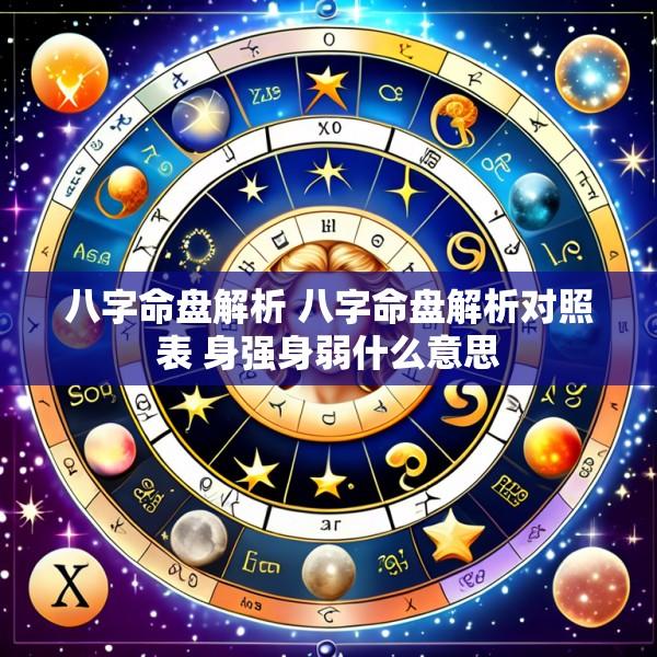 八字命盘解析 八字命盘解析对照表 身强身弱什么意思