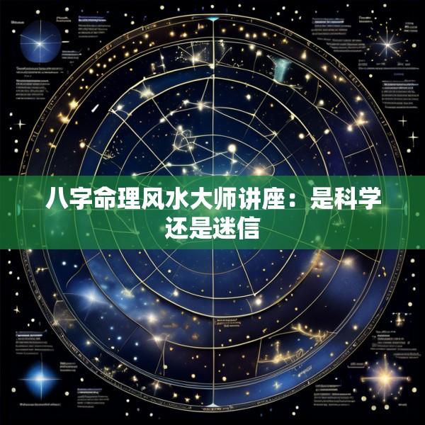 八字命理风水大师讲座：是科学还是迷信