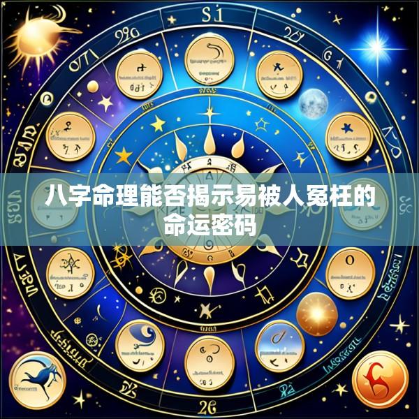 八字命理能否揭示易被人冤枉的命运密码