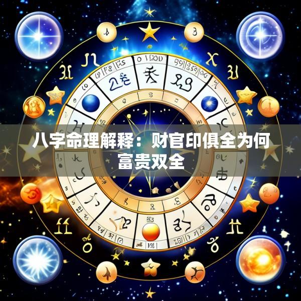 八字命理解释：财官印俱全为何富贵双全