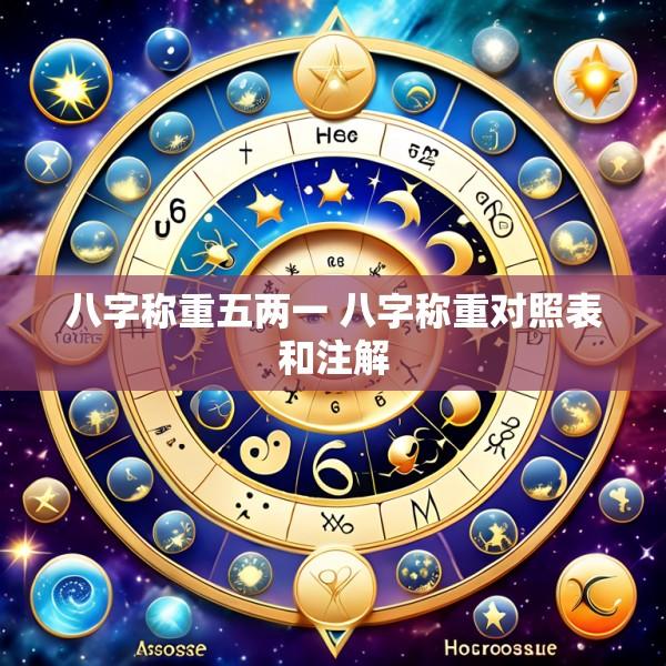 八字称重五两一 八字称重对照表和注解