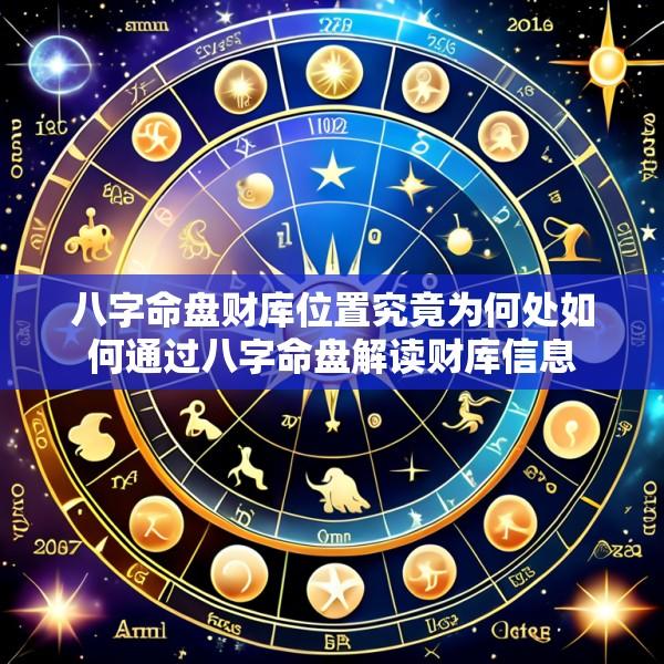 八字命盘财库位置究竟为何处如何通过八字命盘解读财库信息
