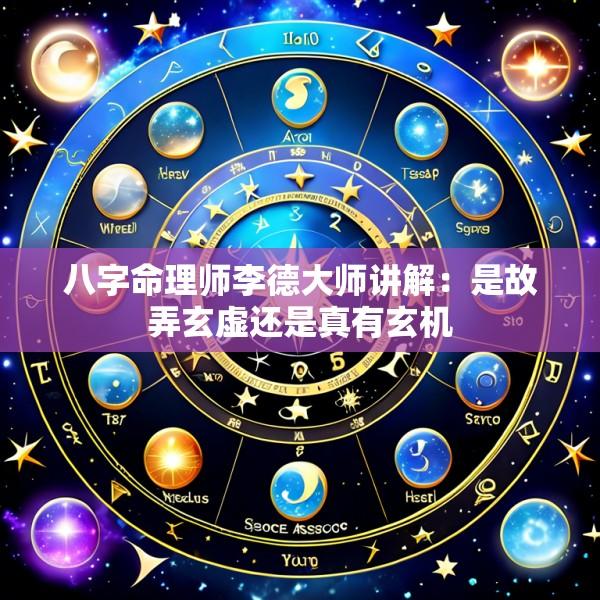 八字命理师李德大师讲解：是故弄玄虚还是真有玄机