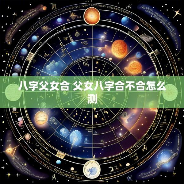 八字父女合 父女八字合不合怎么测