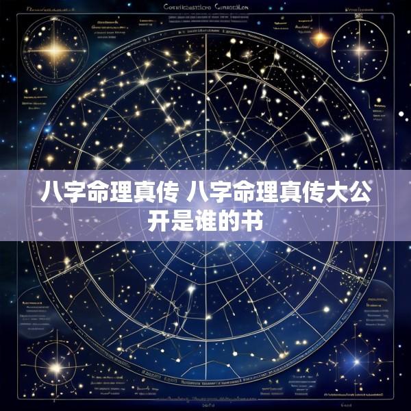 八字命理真传 八字命理真传大公开是谁的书