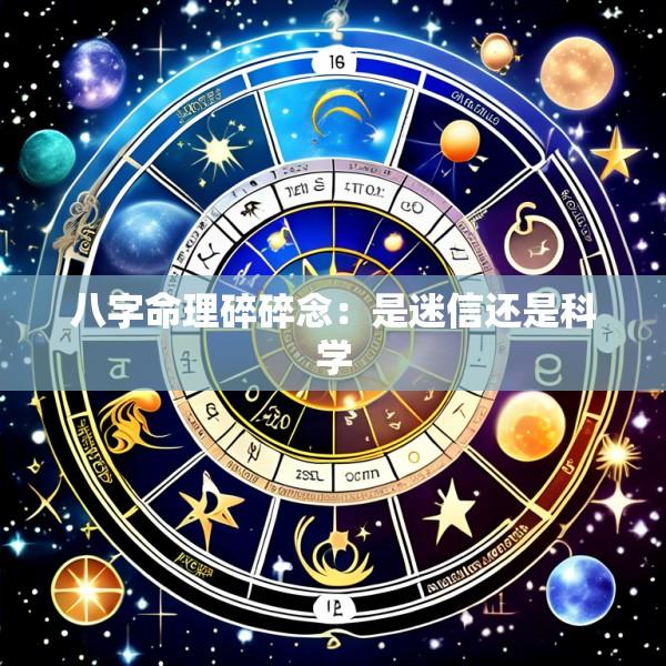 八字命理碎碎念：是迷信还是科学