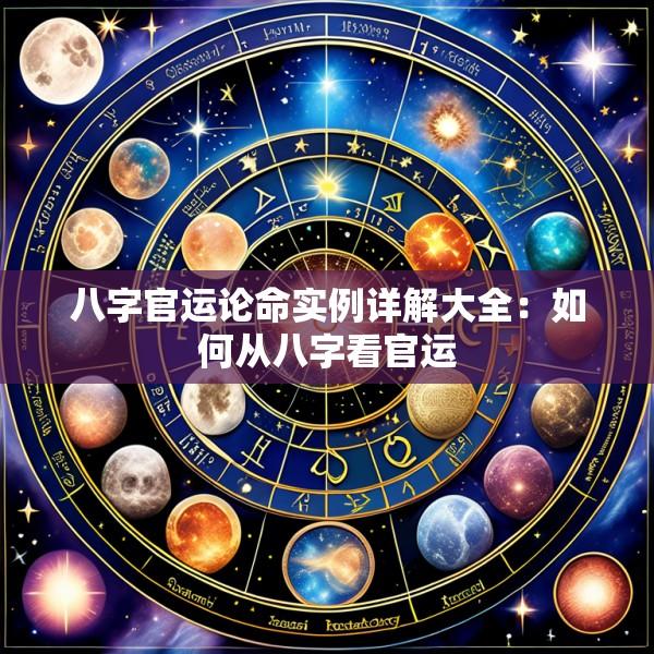 八字官运论命实例详解大全：如何从八字看官运