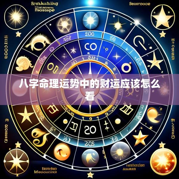 八字命理运势中的财运应该怎么看