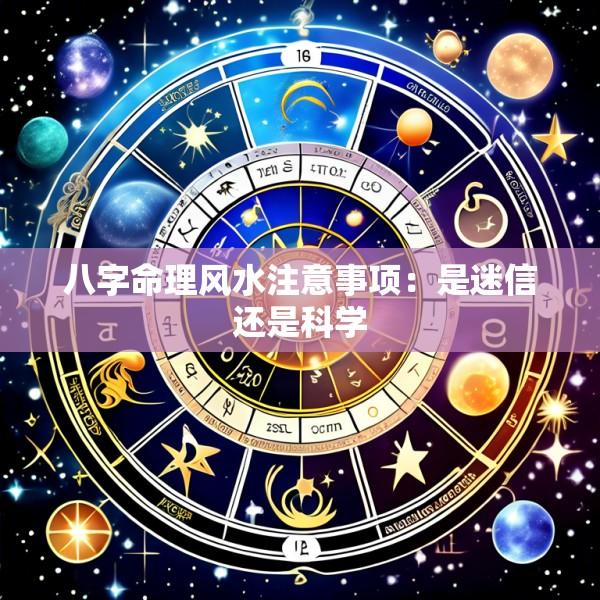 八字命理风水注意事项：是迷信还是科学