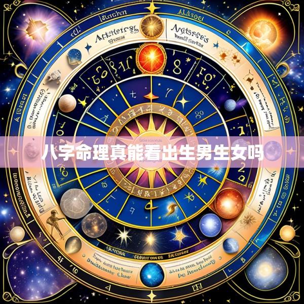 八字命理真能看出生男生女吗