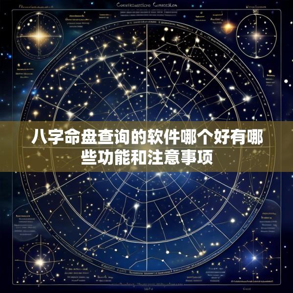 八字命盘查询的软件哪个好有哪些功能和注意事项