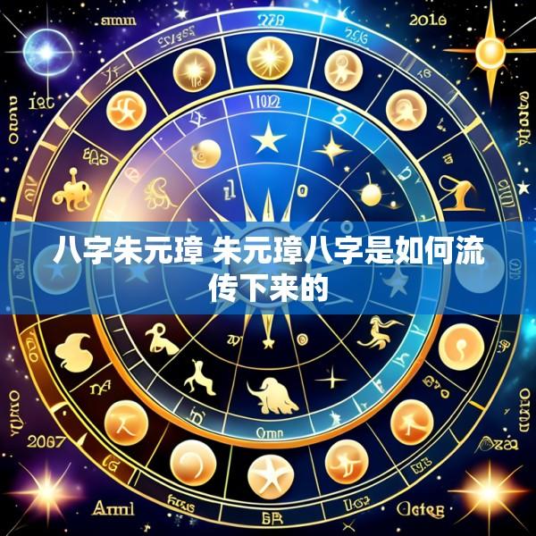 八字朱元璋 朱元璋八字是如何流传下来的