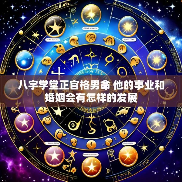 八字学堂正官格男命 他的事业和婚姻会有怎样的发展