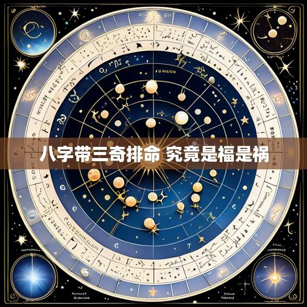 八字带三奇排命 究竟是福是祸