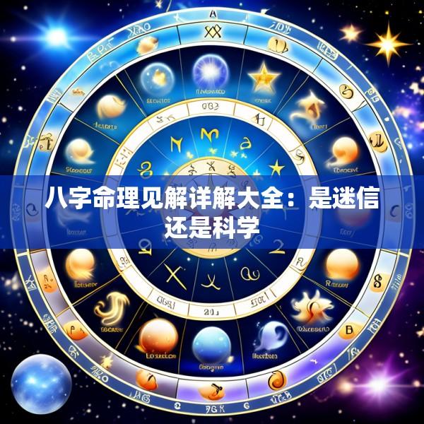 八字命理见解详解大全：是迷信还是科学