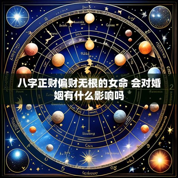 八字正财偏财无根的女命 会对婚姻有什么影响吗