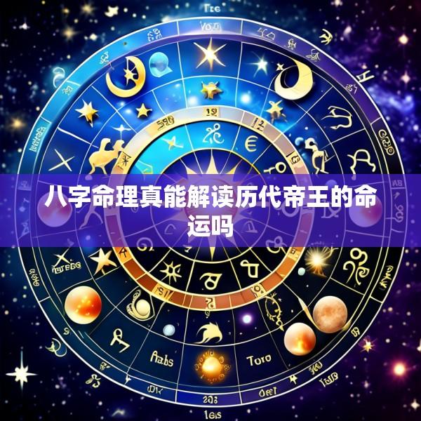 八字命理真能解读历代帝王的命运吗