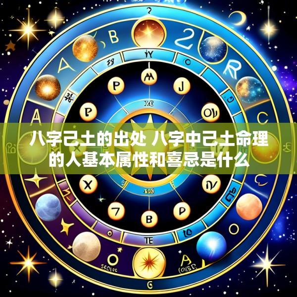 八字己土的出处 八字中己土命理的人基本属性和喜忌是什么