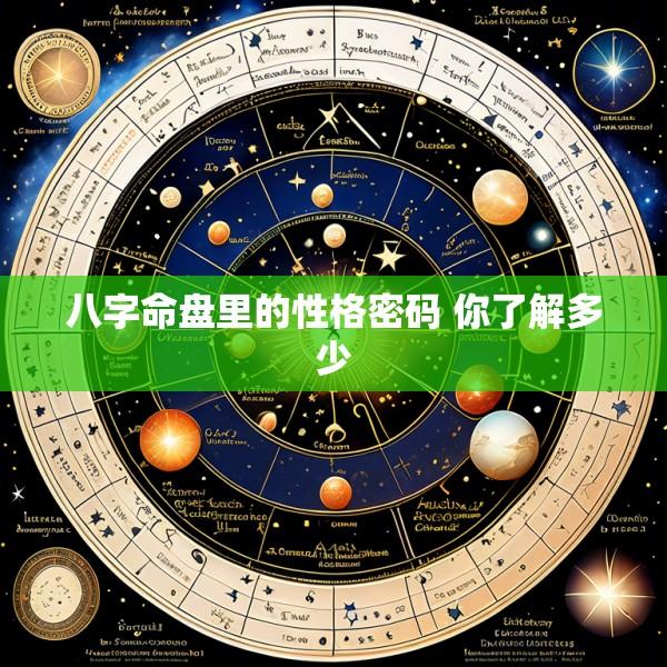 八字命盘里的性格密码 你了解多少