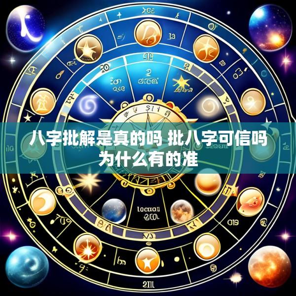 八字批解是真的吗 批八字可信吗为什么有的准