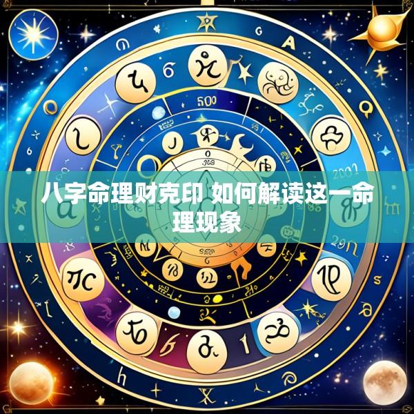 八字命理财克印 如何解读这一命理现象