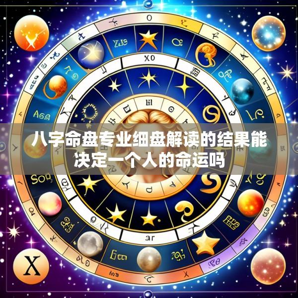 八字命盘专业细盘解读的结果能决定一个人的命运吗