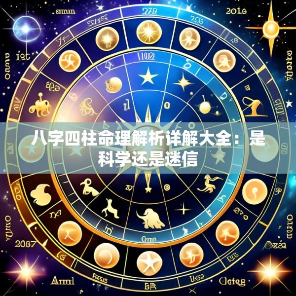 八字四柱命理解析详解大全：是科学还是迷信