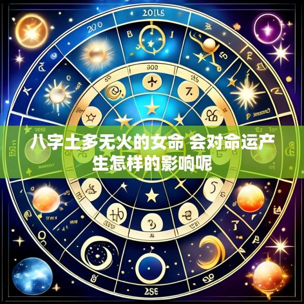 八字土多无火的女命 会对命运产生怎样的影响呢