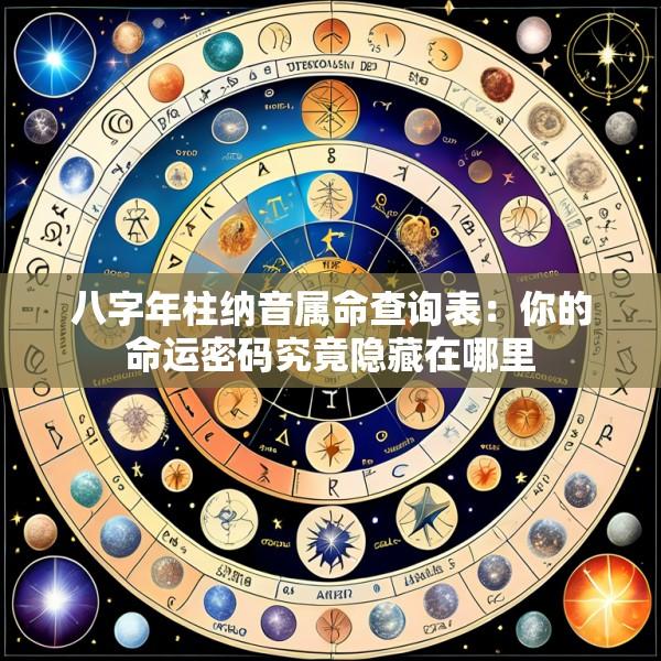 八字年柱纳音属命查询表：你的命运密码究竟隐藏在哪里