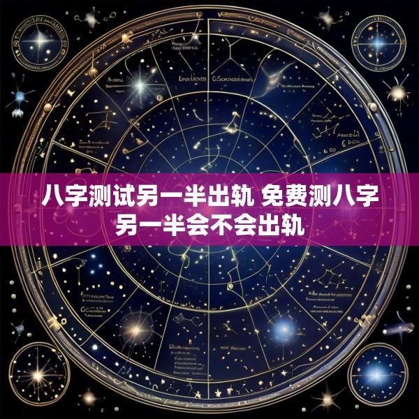 八字测试另一半出轨 免费测八字另一半会不会出轨