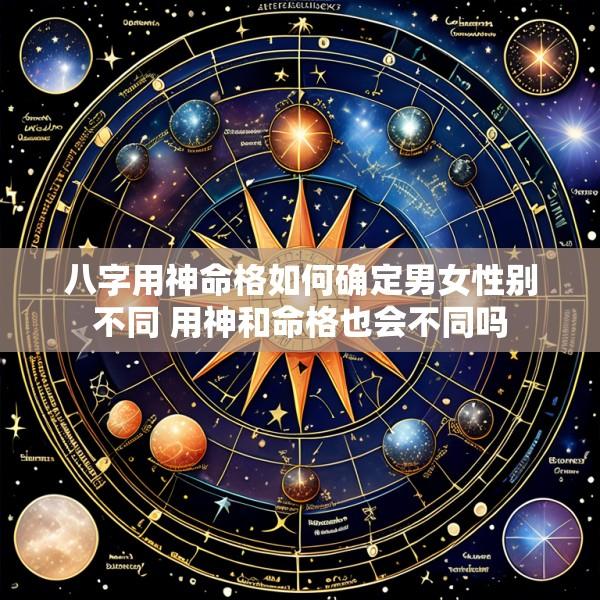 八字用神命格如何确定男女性别不同 用神和命格也会不同吗