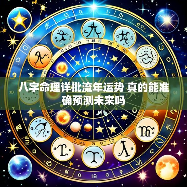 八字命理详批流年运势 真的能准确预测未来吗