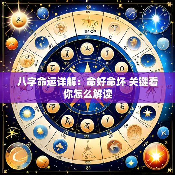 八字命运详解：命好命坏 关键看你怎么解读
