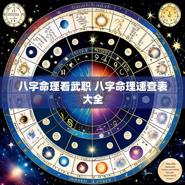 八字命理看武职 八字命理速查表大全