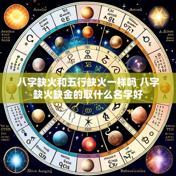 八字缺火和五行缺火一样吗 八字缺火缺金的取什么名字好