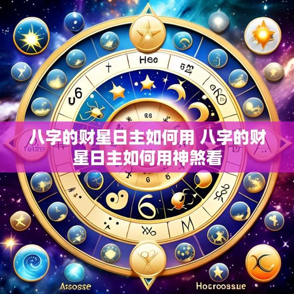 八字的财星日主如何用 八字的财星日主如何用神煞看