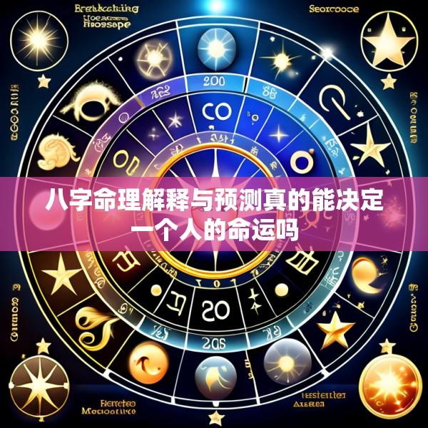 八字命理解释与预测真的能决定一个人的命运吗