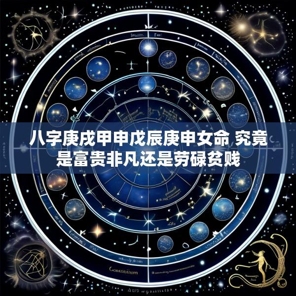 八字庚戌甲申戊辰庚申女命 究竟是富贵非凡还是劳碌贫贱
