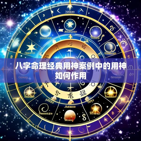 八字命理经典用神案例中的用神如何作用