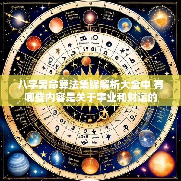 八字男命算法集锦解析大全中 有哪些内容是关于事业和财运的