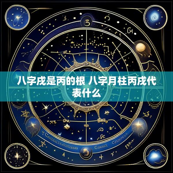 八字戌是丙的根 八字月柱丙戌代表什么