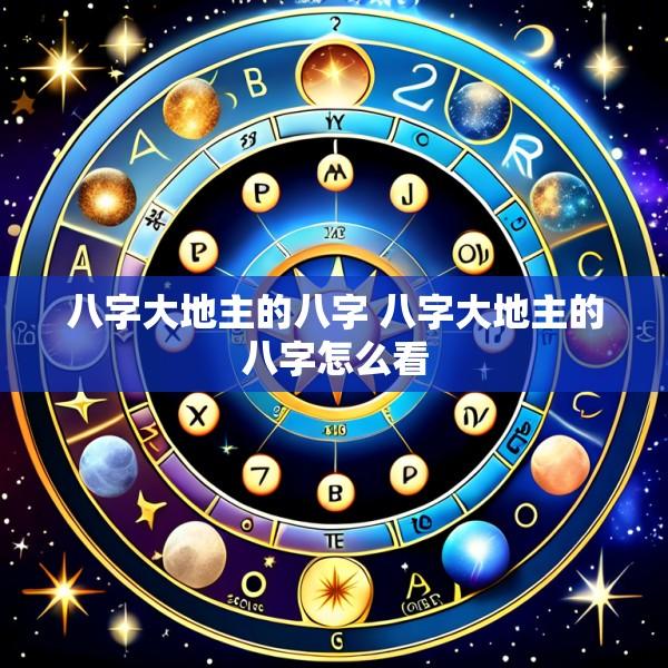 八字大地主的八字 八字大地主的八字怎么看